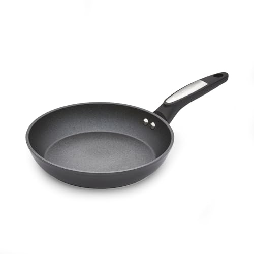 Morphy Richards Frying Pan, Forged Aluminium Ceramica, 24cm, Non Stick Coating, Soft Touch Handles, Suitable for All Hobs, Black, 850200