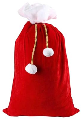Bolsa De Juguetes Santa 70x50 cm De Cordón Para Aperitivos Navideños | Saco De Almacén Para Galletas Festivas Para Detalles De Regalos Calcetines Chocolate Organizadores Eventos