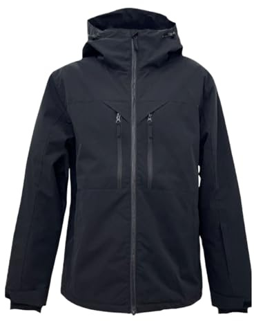 Veste de ski pour homme - Veste de snowboard chaude - Veste de neige d'hiver - Veste d'alpinisme avec capuche, Noir , M