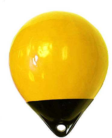 KUFA Yellow/Black 15” Diameter (inflated Size: 15 x 20) Mark Buoy Mooring Buoy Anchor Lift Buoy A38Y