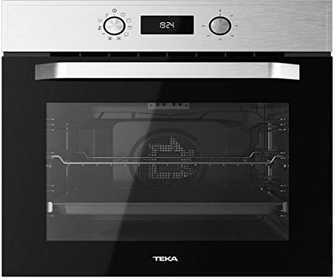 TEKA Horno Multifunción 60 cm, Limpieza DualClean, Función Airfry, 1 Guía Plus-Extension, 1 Bandeja y 1 Rejilla, Negro, Modelo HCB 6535 P