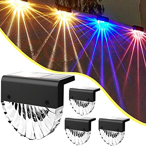 Auting Luce Solare LED Esterno Lampade da parete, 4 Pacchi Illuminazione per Vialetti Solare per Recinzione da Giardino Illuminazione Vialetti da Giardino