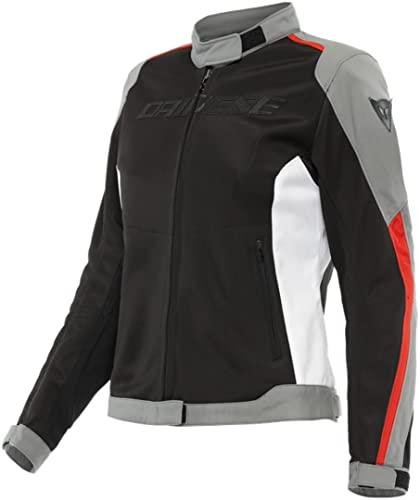 Dainese Hydraflux 2 Air D-Dry Giacca tessile da donna Nero/Grigio/Rosso 40