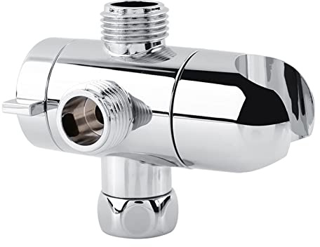 Braccio Doccia Deviatore a 3 Vie con Supporto, Deviatore Doccia, Bathroom Valvola Angolo per Mano Combo Acqua Supporto Soffione Combinato Staffa di Fissaggio Doccetta Fisso Bagno Universale Spruzzo