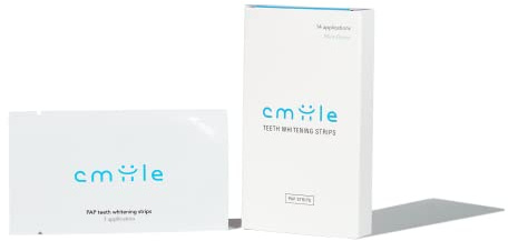 Cmiile High-Quality PAP Zahnweiß-Streifen, 14 Behandlungen, für empfindliche Zähne, peroxidfrei, schonend für den Zahnschmelz, 28 Streifen zur Zahnaufhellung und Bleaching