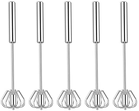 Fozriybefy 5-Teiliger Handschubbesen, Halbautomatischer Schneebesen Zum, Schneebesen, Schlagen und Rühren zu Hause