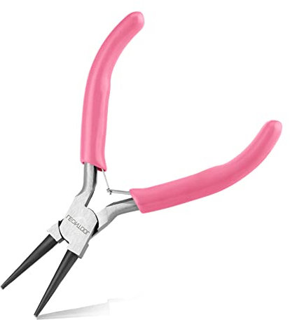 LEONTOOL 5-Inch Round Nose Pliers for Jewelry Making Wire Looping Plier Smooth Jaws Wire Bending Pliers Precision Jewelry Making Tools for Wire Looping Wrapping