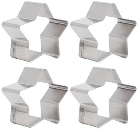 OQHAIR Molde para Cortar Pasteles, Molde para Hornear Pasteles de Acero Inoxidable, 4 Piezas, multifunción, fácil liberación, fácil Limpieza, Bordes Redondeados, Bricolaje, Forma única pa