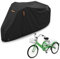 Adult Tricycle Cover，QZMVER Waterproof Large Bike Rain Cover for 1-3 Bike,210D PU Full Tricycle Protection with Lock-holes & Bicycle Storage Bag for Mountain bikes/Road Bikes(Black,191*77*112 cm)