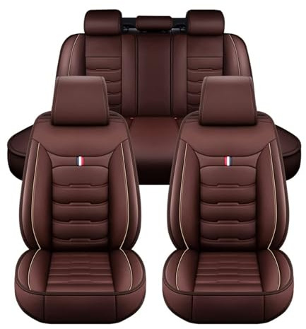 Auto Sitzbezüge Sets für BMW X5 X5M E53 E70 F15 G05 F95 25i 25d 30i 30d 40i 40d 45e M50i X5M, 5 Sitzer PU Leder Wasserdichter Komfort Sitzbezug, Schonbezüge Sitzschoner Vorne und Hinten