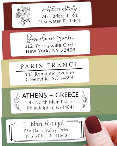 Personalized Return Address Labels - High Gloss Custom Mailing Labels on Sheets - Self-Adhesive Return Stickers for Envelopes with Crisp Printing Design (50-1000)