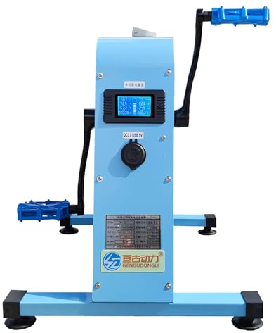 DPLXFPP Generador Pedal 350 W, Generador Energía, Generador Pie para Exteriores 12 V/48 V con Luz Súper Brillante, Generador Sin Escobillas Imán Permanente Ca, Fuente De Alimentación Emergencia