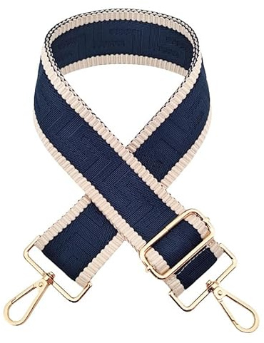 SYSUII 5cm Breiter Schultergurt längenverstellbarer Tragegurt 72-130CM Tragegurt Schulterriemen mit Karabiner für Tragetaschen Handtasche Taschengurte zum Wechseln für Canvas Tasche -dunkelblau