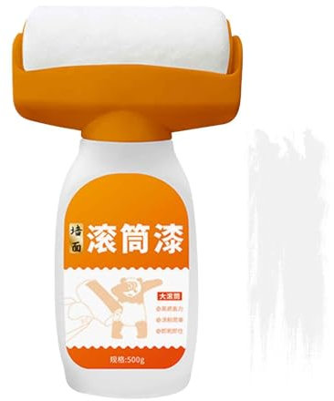 Wandreparatur RollbüRste, 500g Wandfarbe Weiß Roller, Wandreparaturroller Farbe, Wand Reparatur Rollbürste, 2 In 1 Wandfarbe Ausbessern Weiß Für Küche Schlafzimmer Wohnzimmer