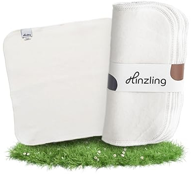 Hinzling Prefolds Newborn (Bambus) 34 x 29 cm – Saugstarke Stoffwindel Einlagen – Waschbare Windeleinlagen Baby – Für Stoffwindeln – Windeleinlagen Baby für nachts & unterwegs