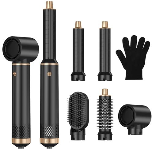 Magic Styler 5 in 1 Hair Styler, Magic Air Styler with Curl Straighten, Volumise, Smooth and Hairdryer Brushes for Styling, Blow Dryer Brush, Hot Air Styler for All Hair Type/Length