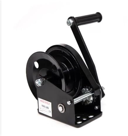 ZKLGS Cabrestante Manual Cabrestante Manual con Freno de Bloqueo Lateral Doble de 1600 Libras con Freno automático de fricción for elevación Vertical para Remolque, Barco, ATV
