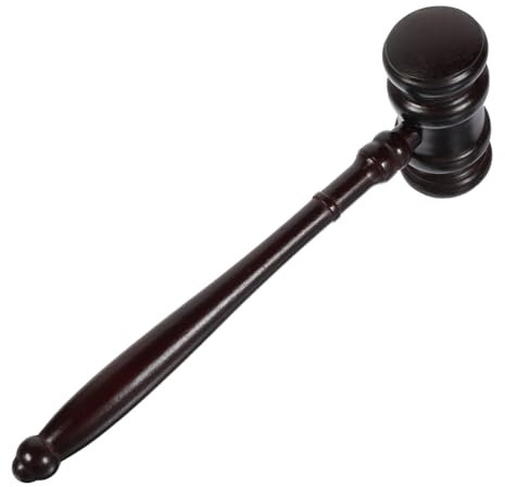 SOIMISS Judge Gavel Solid Wood Hammer Auction Sale Wooden Judge Hammer for Court Use and Auction Meetings, Wooden Mallet Suitable for Legal Professionals and Auctioneers