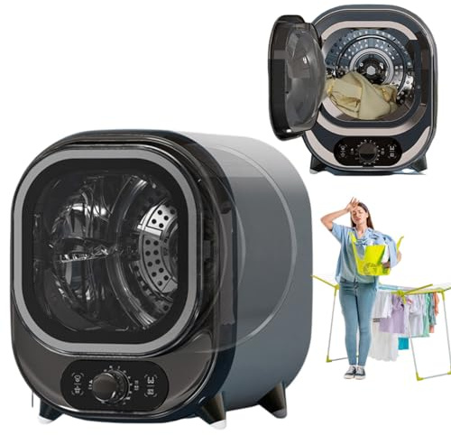 Secadora de 450 W, capacidad de 18 litros, aire caliente y frío, temperatura ajustable, 35 dB, bañera de acero inoxidable, control de un solo toque