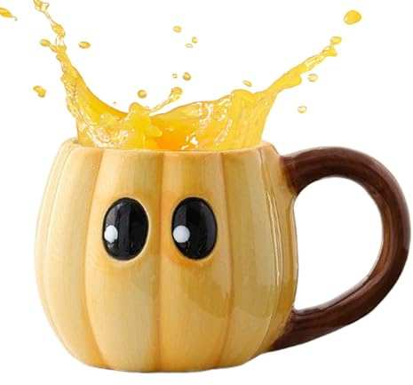 Moxeupon Tasses d'Automne | Mug D'Automne | Gobelet Avec Yeux Exorbités Et Décorations Mignonnes Pour Maison Camping Voyage Extérieur Cuisine