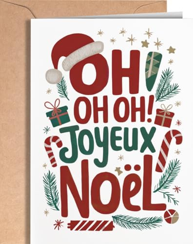 Greeting Cards for Everyone Carte de Noël – Joyeux Noël Carte de Vœux Vierge avec Enveloppe – Originale Cadeau pour Famille, Amis, Collègues – Cadeau et Décoration - EU 160