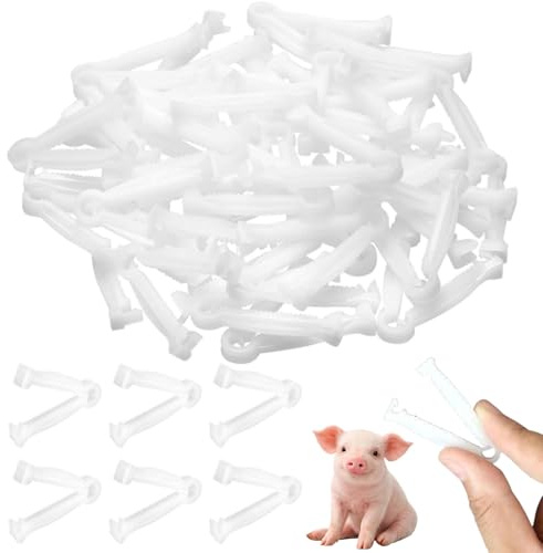 40 Pièces Pinces Cordon Ombilical Pinces à Cordon Ombilical Jetables Clip de Cordon Ombilical en Plastique Cordon Ombilical Pinces Kits de Mise Bas pour Chiots Chatons Cochons Blanc