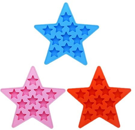 Forma De Estrella De 3 Piezas, Silicona Segura De Grado Alimenticio, Herramientas De Modelado De Pasteles De Galletas Para Hornear, Suministros De Bricolaje Para La Cocina.
