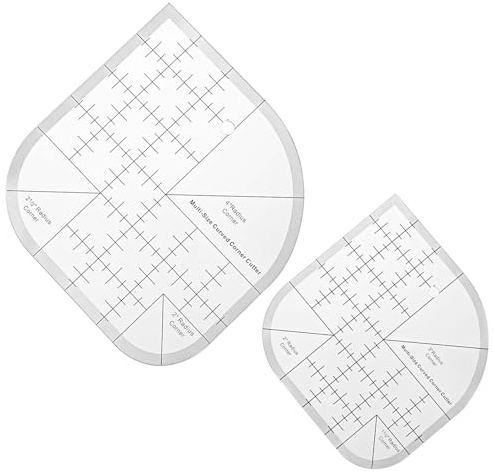 JJUNW Sewing Patchwork Template, Acrylic Curved Quilting Sewing Ruler