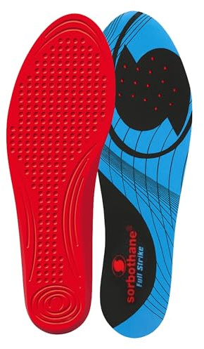 SORBOTHANE Shock Stopper Insoles Men & Women – Full-Length Shock Absorbing Full Strike Insoles for Running, Football, Tennis & High-Impact Sports – Antibacterial, Trim-to-Fit Inserts – Sizes 3-12.5UK