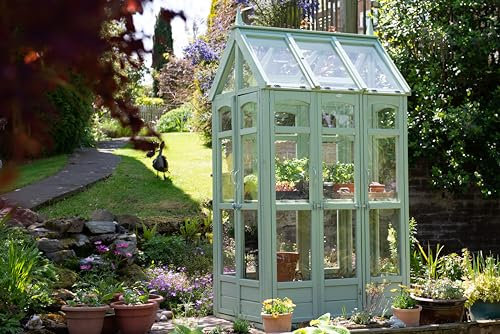 Forest Garden Wooden Greenhouse with Auto Vent|Victorian WalkAround Grow House|3'x4'|Opening Windows|Removable Staging|Accessible Gardening|Natural Timber Colour