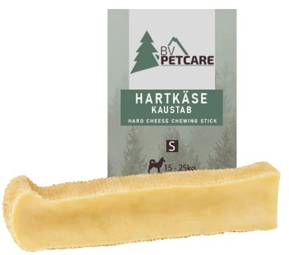 BV Petcare | Kaustab aus Hartkäse für Hunde I Kaumuskel Training & Zahnpflege I Natürlicher Käse (S) - 35-44 g