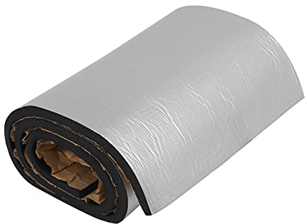 Trintion 1 Stück 20mm 200x50cm Dämmmatte Selbstklebend Anti Dröhn Fahrzeugdämmung Schalldämmung Motorhaube Hitzeschutzfolie (Silber 1 Stück)