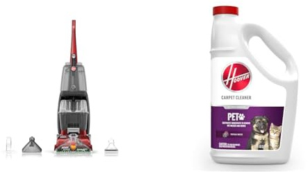 Hoover Power Scrub Deluxe Carpet Cleaner Machine with Hoover Paws & Claws Deep Cleaning Carpet Shamp