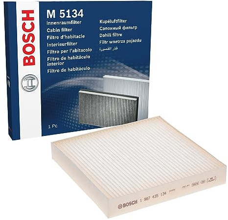 Bosch Filtro Abitacolo Standard M5134, Filtro di Ricambio - Filtra polline e polveri per un'aria più pulita all'interno del veicolo