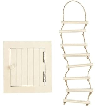 NEU Wichtel Miniaturen Dachluke & Strickleiter, 9-20 cm