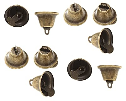 ccHuDE 200 Stück Mini-Metallglocken, kleine Glocken, Vintage-Glocken, Weihnachten, hängende Glocken, Ornamente, dekorative Hundehalsband, Glocken für den Urlaub