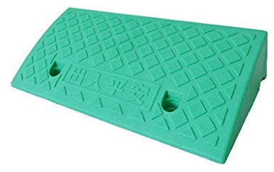 ANSNOW 7 cm Hohe Sicherheitsrampen, Rutschfeste Fahrzeugrampen Für Den Innenbereich, Tragbare Bordsteinrampen Für Den Außenbereich, Terrassengarten-Stufenmatte/Grün/50 * 27 * 7Cm