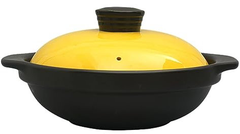 Tsuchiya Arrocera de barro - olla de sopa, olla de barro chino para cocinar,Olla de 600 ml resistente a altas temperaturas para quemar en seco sin agrietarse para freír