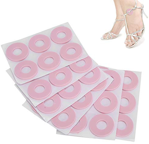 Tissting Cojines de Maíz para Pies, Almohadillas Autoadhesivas Suaves con Esponja de Látex de 54 Piezas para Protección de Talón y Dedos para Hombres y Mujeres