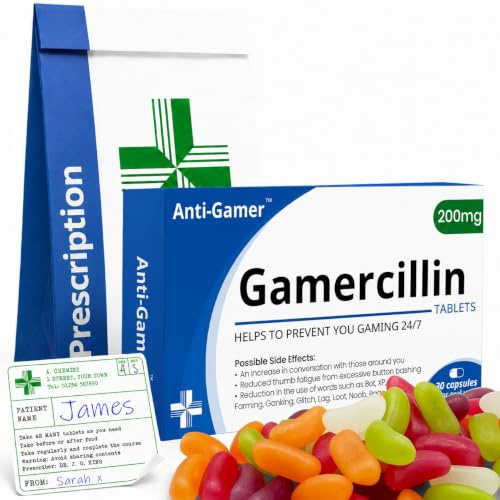 Fathers Day Funny Gift For Dad Gamer Gaming Boys Girls Boyfriend Girlfriend Secret Santa Present Xmas Kids Birthday Jelly Bean Sweets Joke Prank Pills