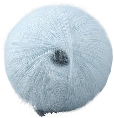 Handgestrickter Schal aus 100 g Seide, Mohairwolle mit feinem Faden (Color : Light blue1)
