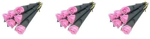 Pyugxab 30 PièCes Unique Rose Simulation CoréEnne Rose Savon Fleur Cadeau Saint Valentin Savon Roses Unique Fleur de Savon Artificielle 2