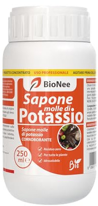 Sapone Molle Potassico 250 ml – Insetticida Naturale per Piante, Afidi, Cocciniglia, Effetto Corroborante e Lava Melata