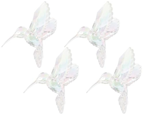 BESPORTBLE 4 Stück Sonnenfänger Kristall, Sonnenfänger Fenster Deko, Hummingbird hängende Acryl Ornamente, für Fenster Sun Catcher Haus Garten Dekoration, Auto Anhänger