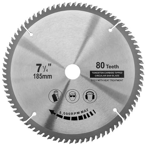 1Pcs Circular Saw Blade Carbide Wood Cutting Disc TCT Saw Blade 185mm X80T X20mm Tipped Cutter