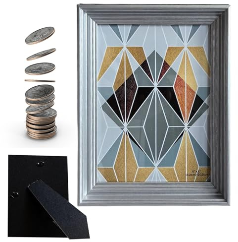 Cachette secrète – Cadre photo coffre-fort camouflé Boîte de rangement pour argent liquide, clé USB, porte-clés, chaînes pour chambre à coucher, salon, bureau, propriétaires de maison et voyages
