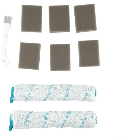 Tidgel Microfibre Roller and Sponge Filter Kit for Leifheit Battery Suction Wiper Regulus, For Aqua and For PowerVac Cordless Wet Easy And Quick To Use