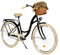MILORD. 28 Zoll 3-Gang, schwarz und Creme, Komfort Fahrrad mit Korb und Rückenträger, Hollandrad, Damenfahrrad, Citybike, Cityrad, Retro, Vintage