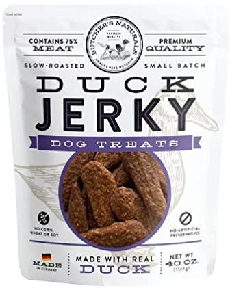 Butcher's Naturals Dog Treat Real Duck Slow Roasted Small Batch Contains 75% Meat No Corn No Soy (40 OZ)
