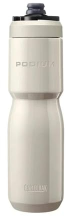 Camelbak Podium aislado acero 650ml botella de agua para bicicleta – 18/8 acero inoxidable – alta capacidad – aislamiento al vacío de doble pared – a prueba de fugas – Stone, talla: OS
